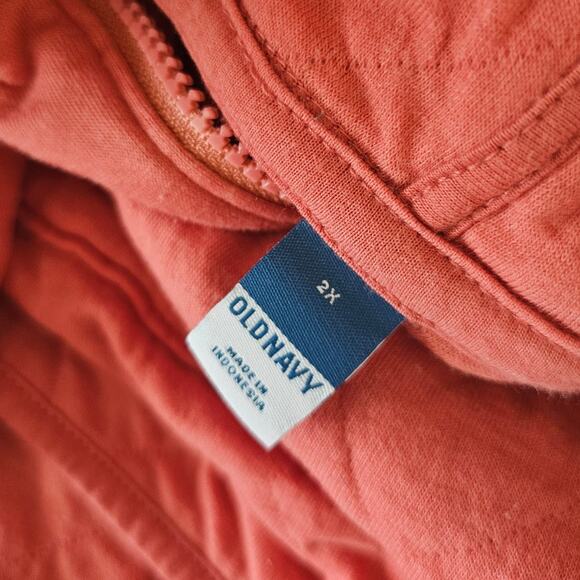 Old Navy Peach Orange Quilted Pullover Sweatshirt - Picture 8 of 9